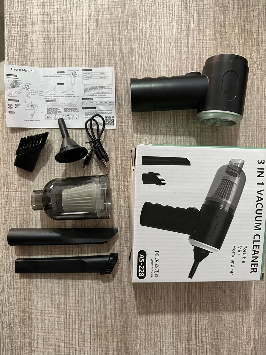 Mini Aspirador de Polvo Portátil 3 en 1